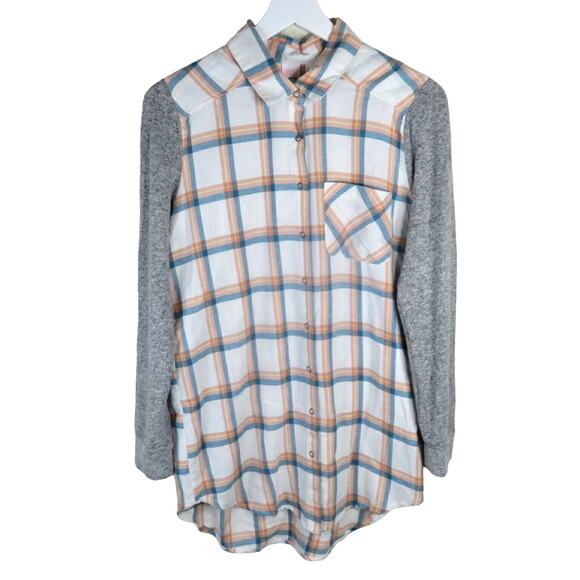 Make + Model Plaid Flannel Tunic - Women's Size Small - Picture 1 of 8